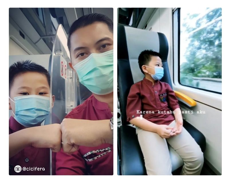 Liburan Anak Sekolah, Mau Kemana? mengajak anak naik kereta bekasi-tangerang