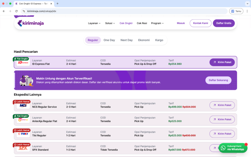 Cek Ongkir KiriminAja: Fitur Untuk Kurangi Risiko Kesalahan Hingga Meningkatkan Loyalitas Customer